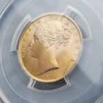 ヤングヴィクトリア・ソブリン金貨 表面（1871年）